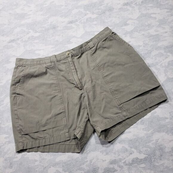 Woolrich Shorts‎ Womens 13 Gray High Rise Hiking Outdoors Cotton - Picture 2 of 12